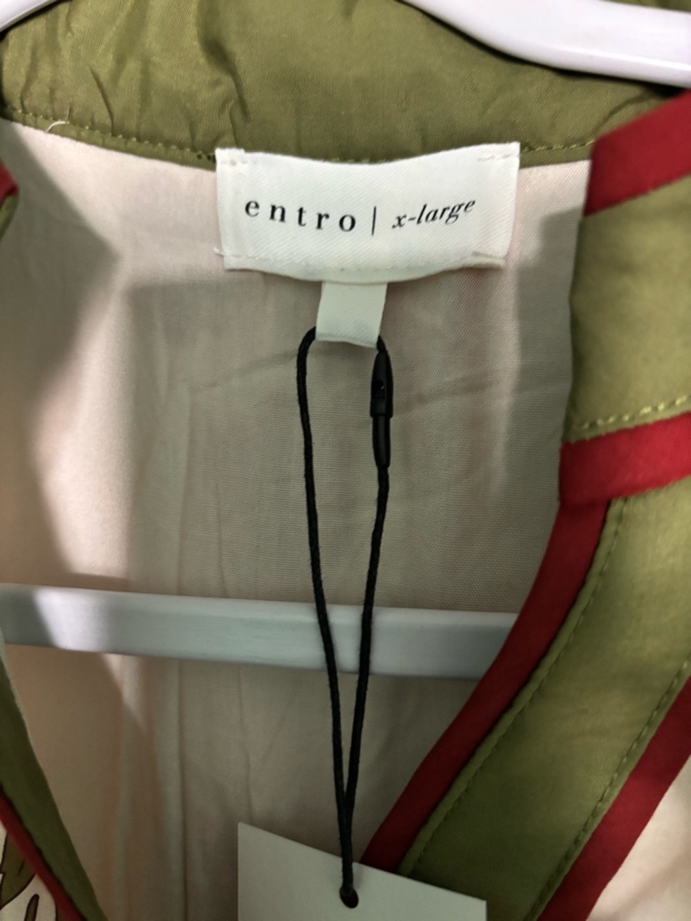 entro Olive Green and Red Trim dress - Picture 2 of 4